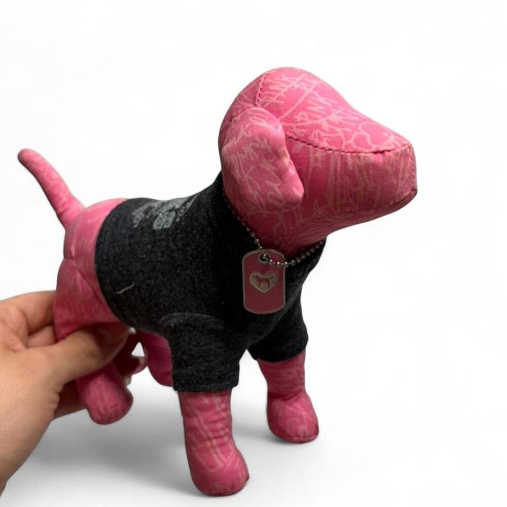 Victorias Secret Collectible Vintage 86 Tour Pink Dog With Shirt Dog Charm Pink